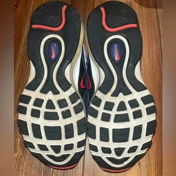 Nike Air Max 97 Midnight Navy Habanero Red 921522-402 size 5 Y= Women’s 6.5 - Picture 8 of 10